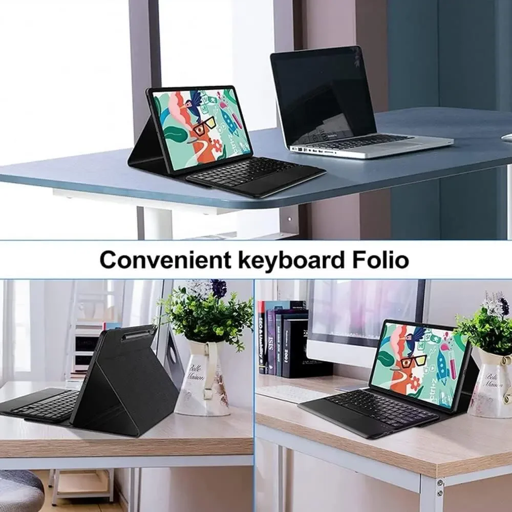 TouchPad Keyboard Case for Galaxy Tab S5e 2019 SM, Black-(Keyboard not working)